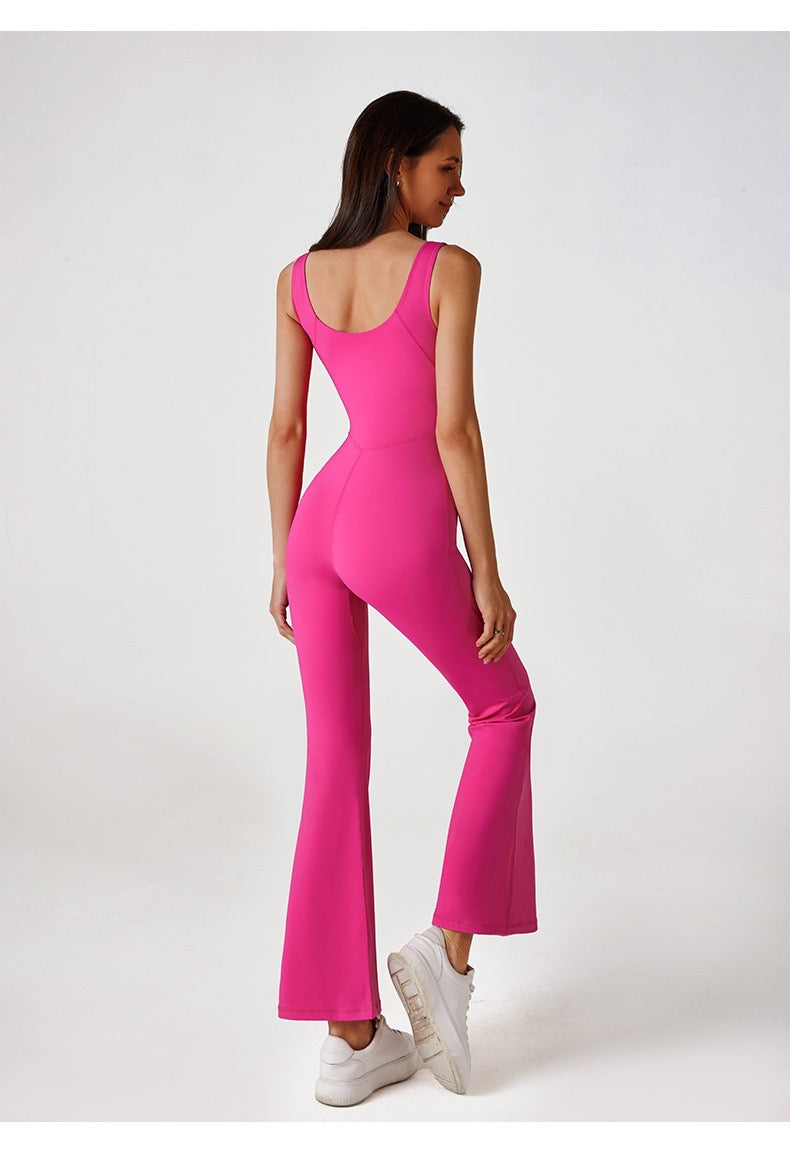 Women's Solid Color Jumpsuit Sports Activewear