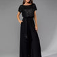 Collared Belted Wide Jumpsuit