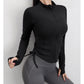 Solid Color Front Zipper Long Sleeve Jacket