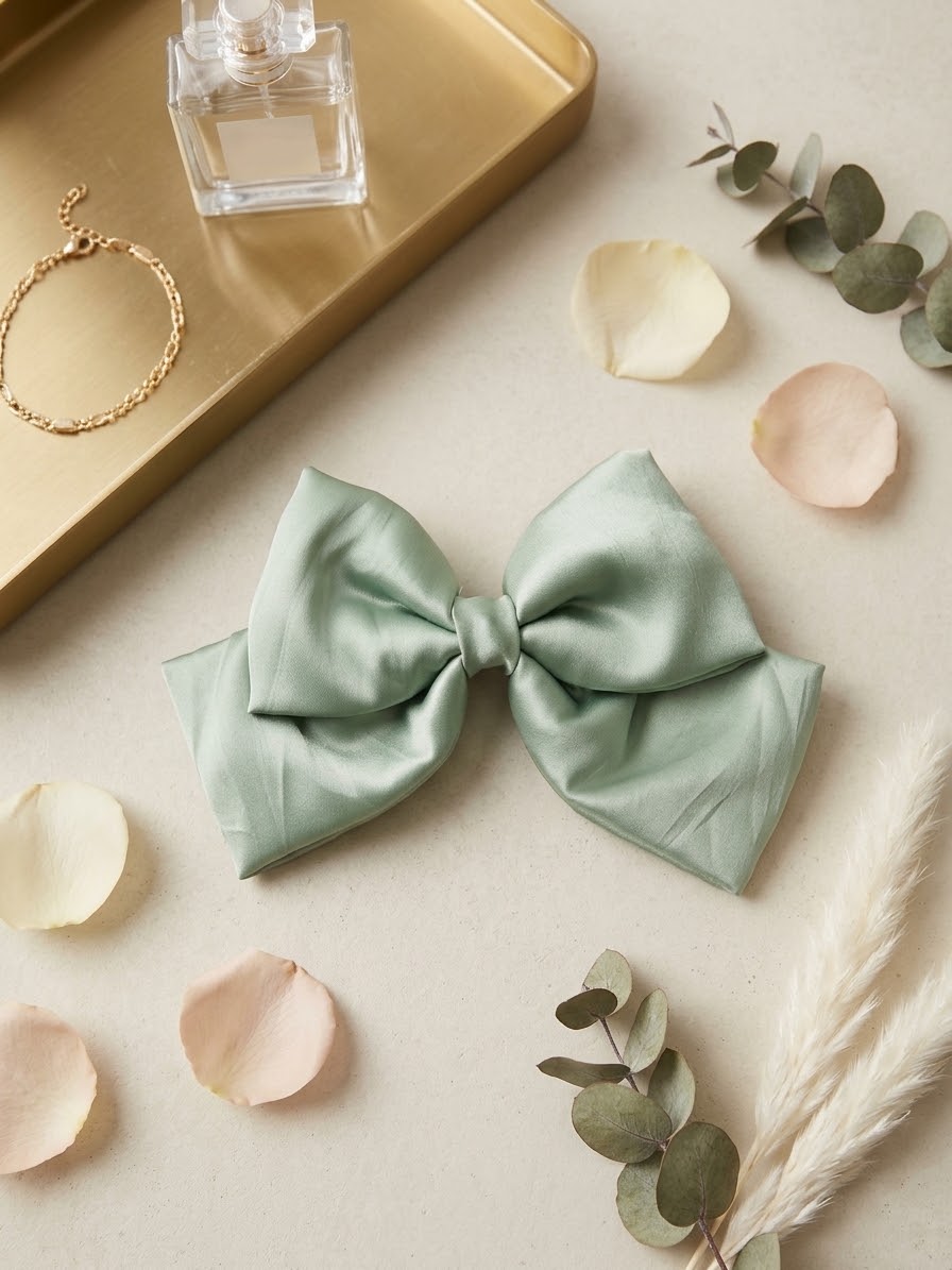 Double Layer Satin Hairbow