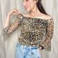 Elegant Mesh Long Sleeves Top.