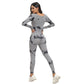 Tie-Dye Scoop Neck  Long Sleeve Jumpsuit