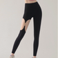 Contrast Solid Skinny Leggings, Elegant High Waist