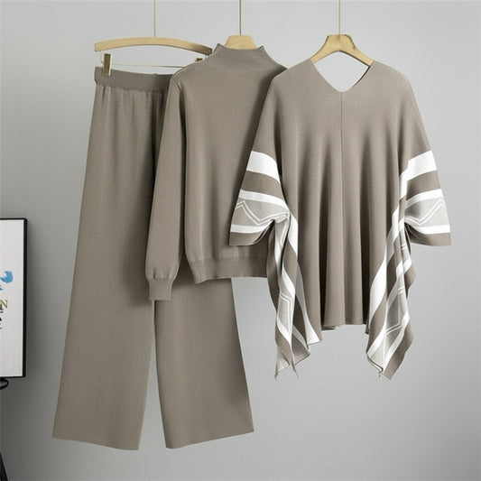 Cozy Three-Piece Knit Ensemble