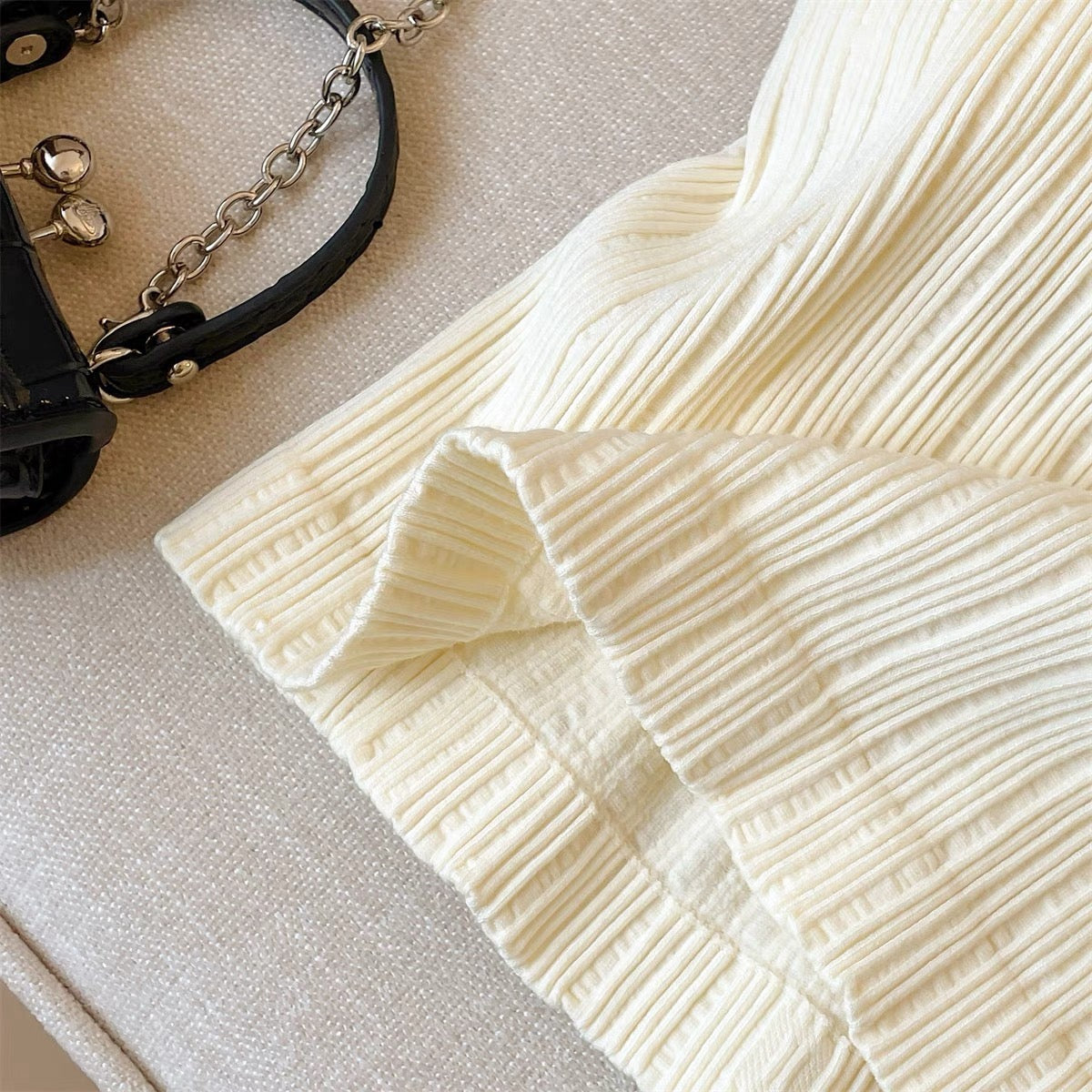 Ribbed Knitted V-neck Camisole