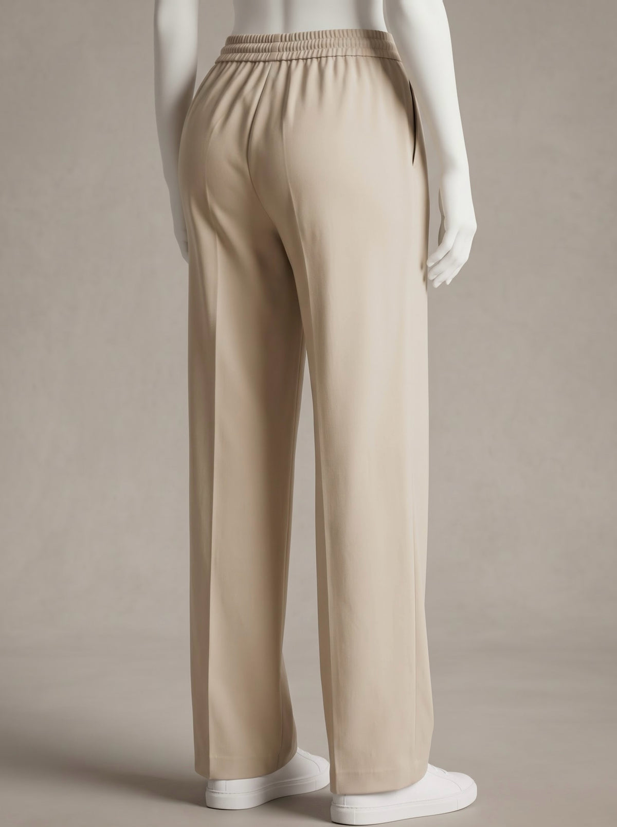 Leather Drawstring Wide Leg Pants