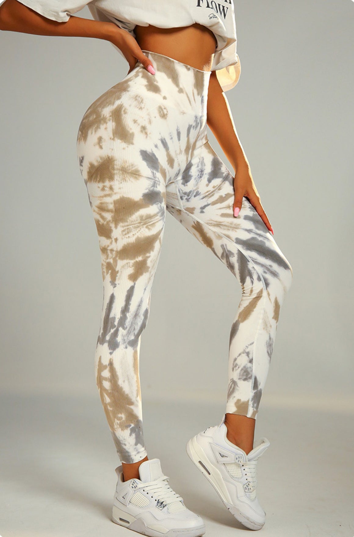 Tie Dye Wideband Waist Sports Leggings