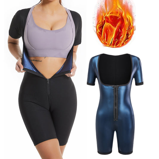 Zipper Full Body Sweat corset Suit