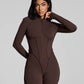 Full Body Jumpsuit Backless Exposed Seam Details.