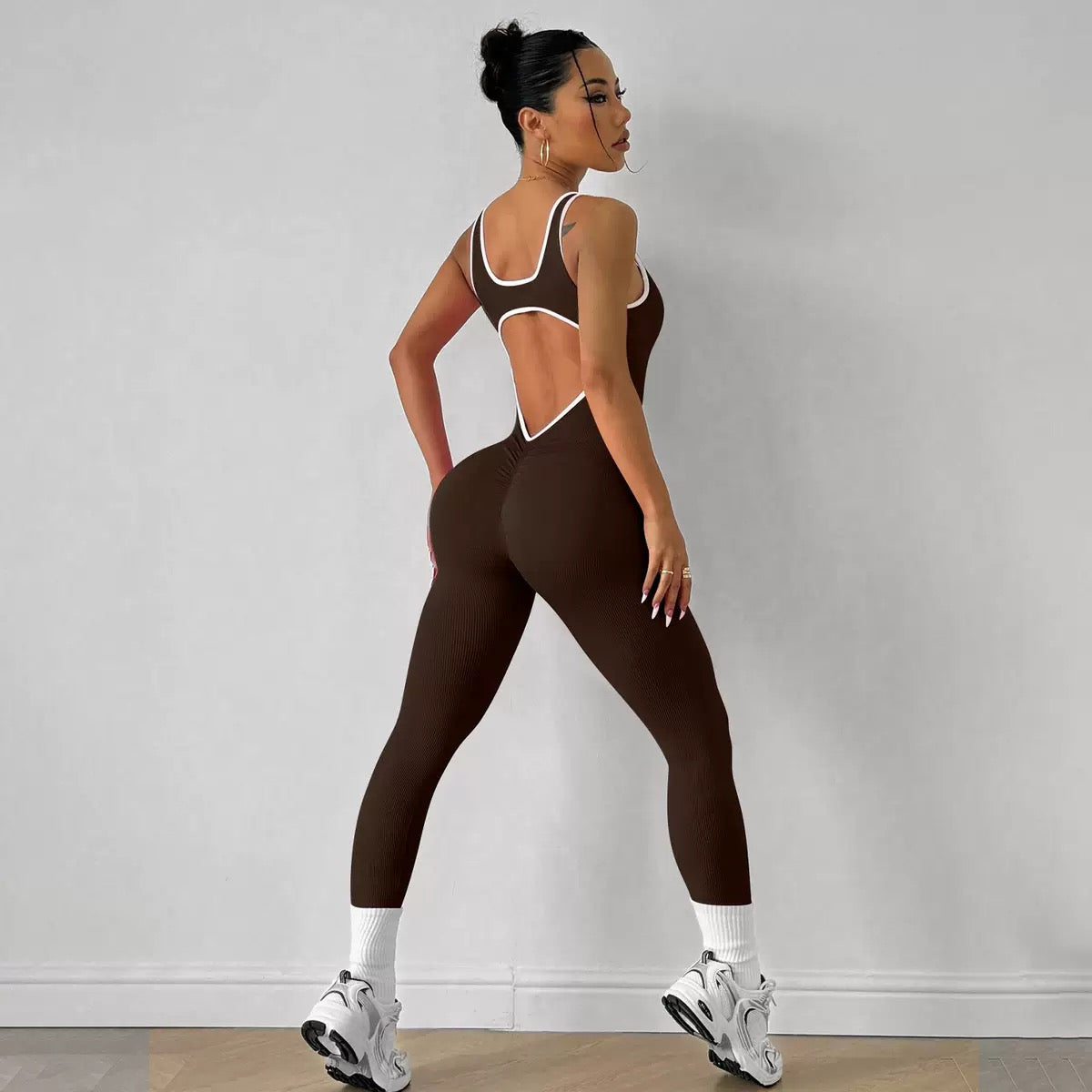 Open Back Fitness jumpsuit