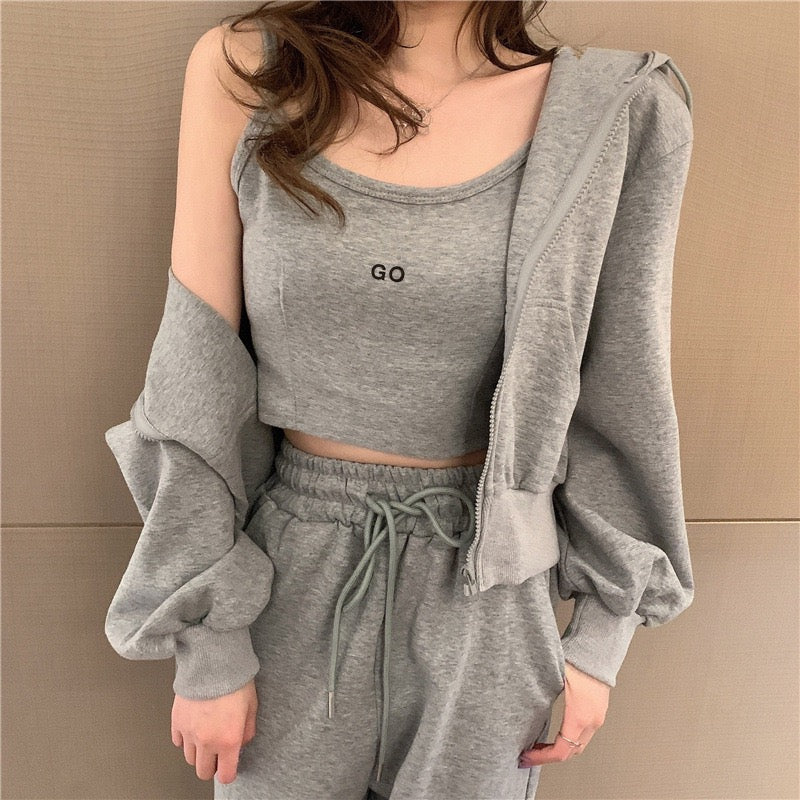 Autumn 3pcs Casual Women Set Suitable For