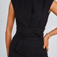 Elegant Black Sleeveless Jumpsuit.