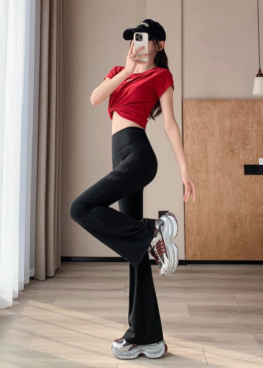 Stylish Flare Mesh Pants