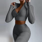 Casual Solid Color Two-Piece Pineapple-Texture Sportswear Set