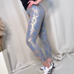 Wrinkled high-elastic snakeskin pattern peach hip pants high-waist hip-lifting quick-drying sports pants tight elastic yoga pants..