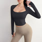 Yoga Activewear Long-Sleeve Crop-Top