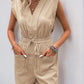 Romper with Drawstring Waist and Pockets