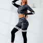 2pcs Seamless Camo Print Fitness Yoga Gym Suit