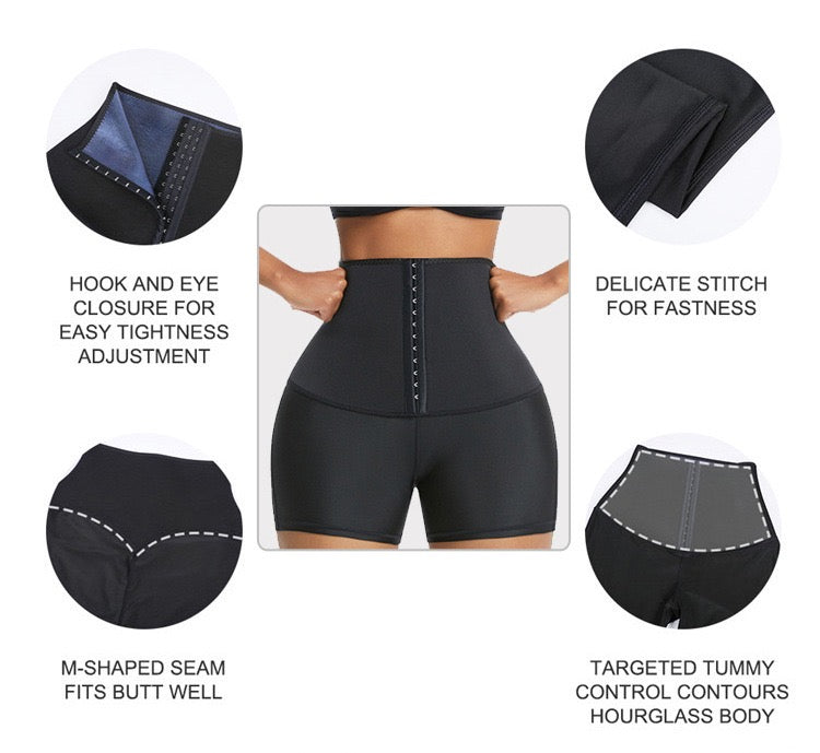 High Waist Sauna Sports Shorts Yoga Shorts