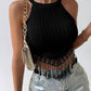 Crochet Fringe Halter Top
