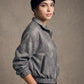 Cropped Zip Bomber Jacket