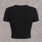 Rhinestone Graphic Crop Tee