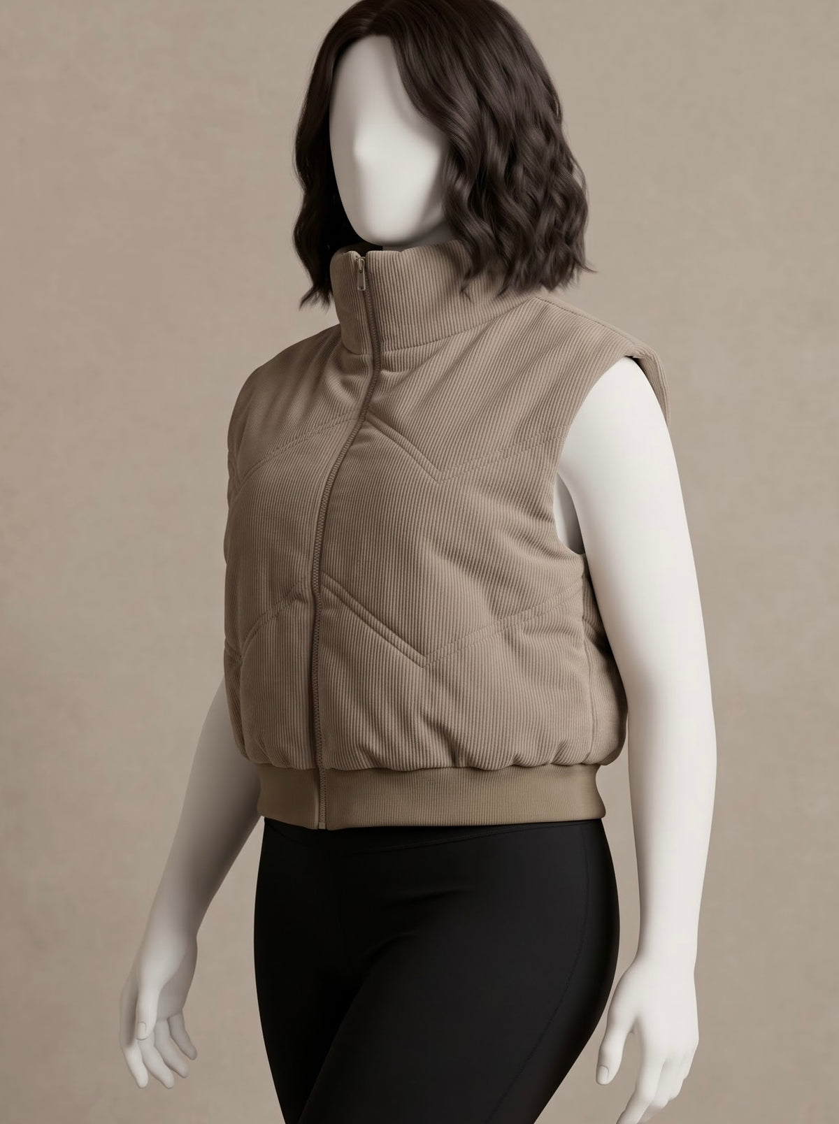 High Neck Puffer Vest
