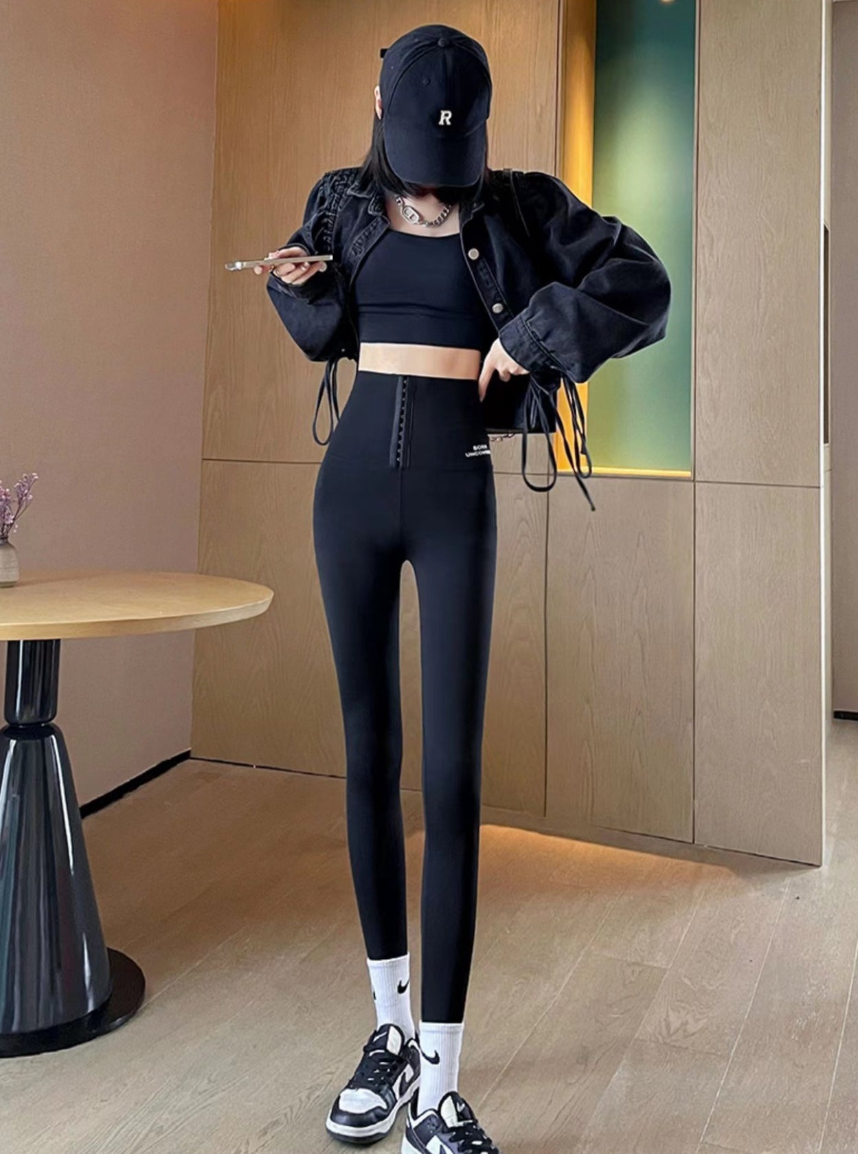 High-compression Shaping Waistband Leggings