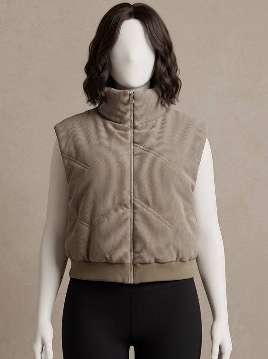 High Neck Puffer Vest