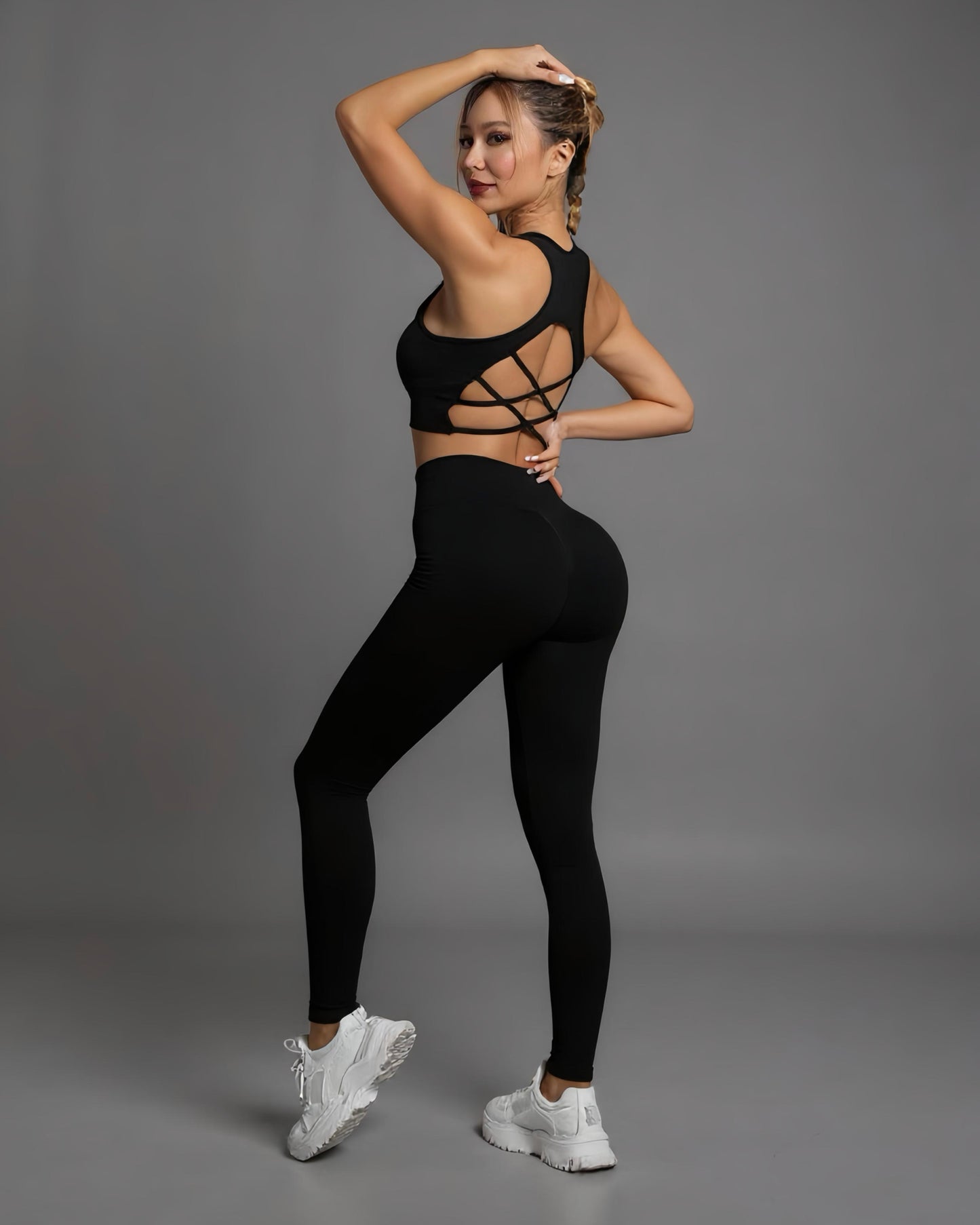 Seamless High Stretch Yoga Sports Suit Workout Set