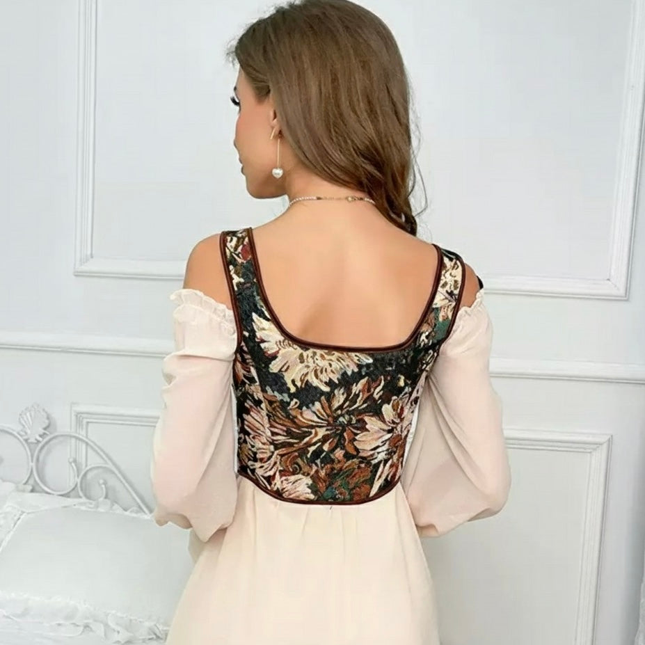 Lace-up Structured Cropped Corset