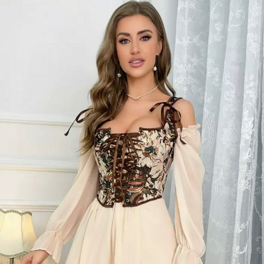 Lace-up Structured Cropped Corset