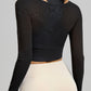 Athletic Mesh Long-Sleeve top