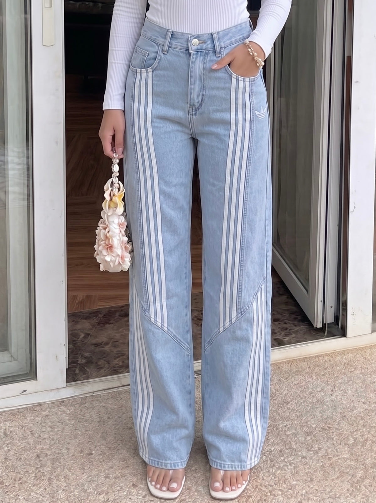 Wide Leg Denim Jeans