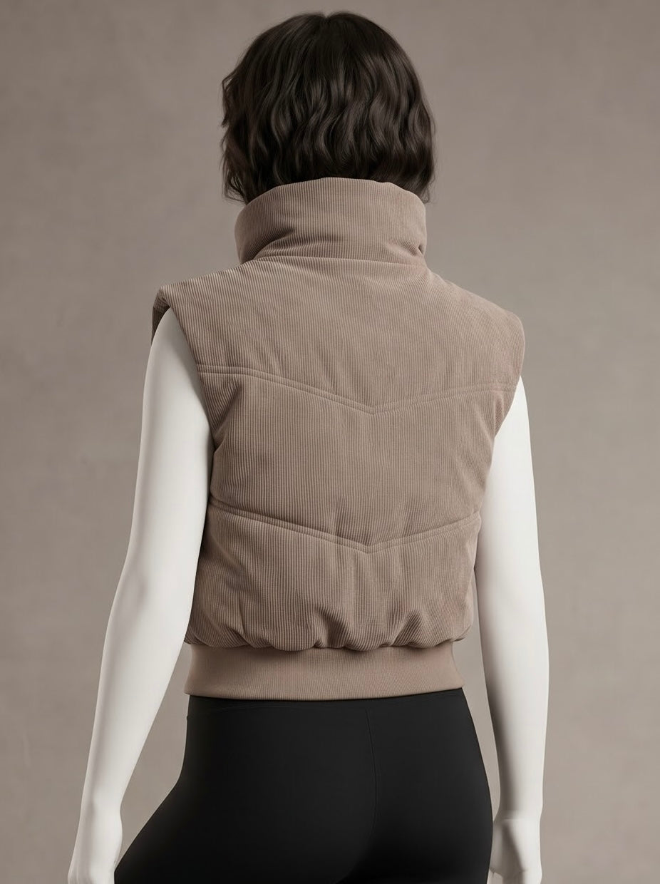 High Neck Puffer Vest