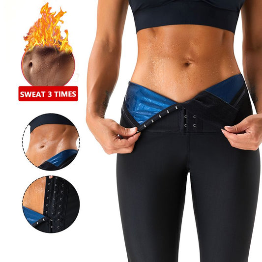 yoga clothing women's high waist sports fitness shorts European and American breasted belly button sweat pants waist yoga pants
