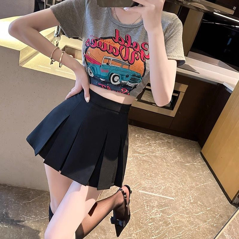 High-Rise Pleated Skirt