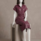 Leather Short Sleeve Dress