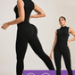 Sleeveless Athletic Compression Jumpsuit
