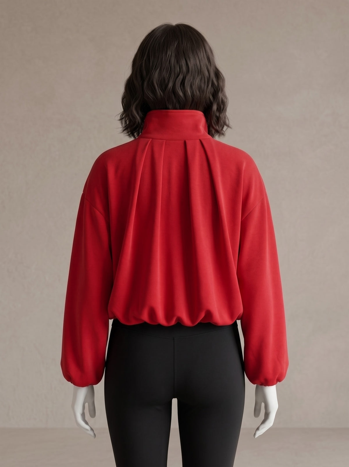 Cropped Zip Bomber Jacket