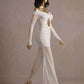 Long Sleeve Halter Dress