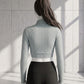 Cropped Zip Up Jacket