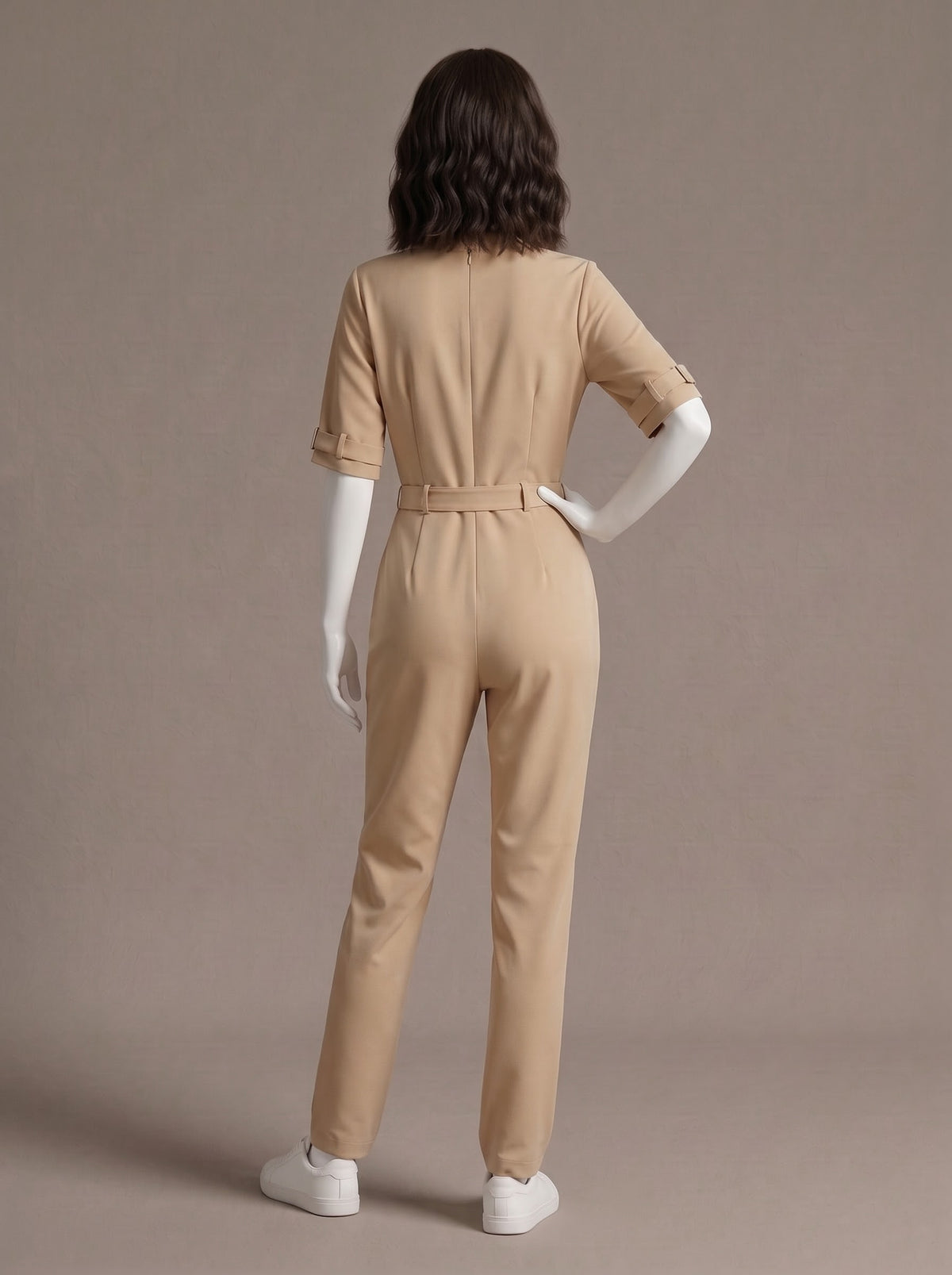 Formal Belted Blazer Jumpsuit