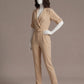 Formal Belted Blazer Jumpsuit