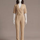 Formal Belted Blazer Jumpsuit