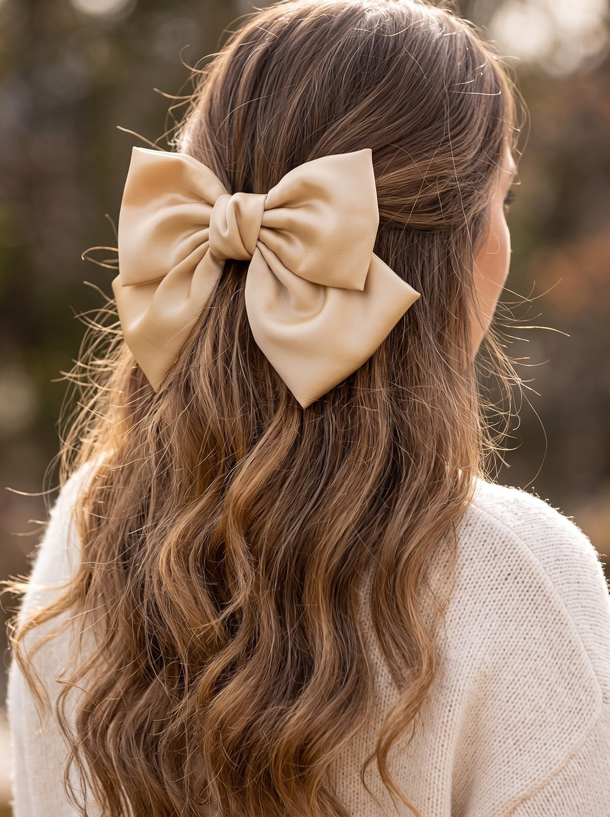 Double Layer Satin Hairbow