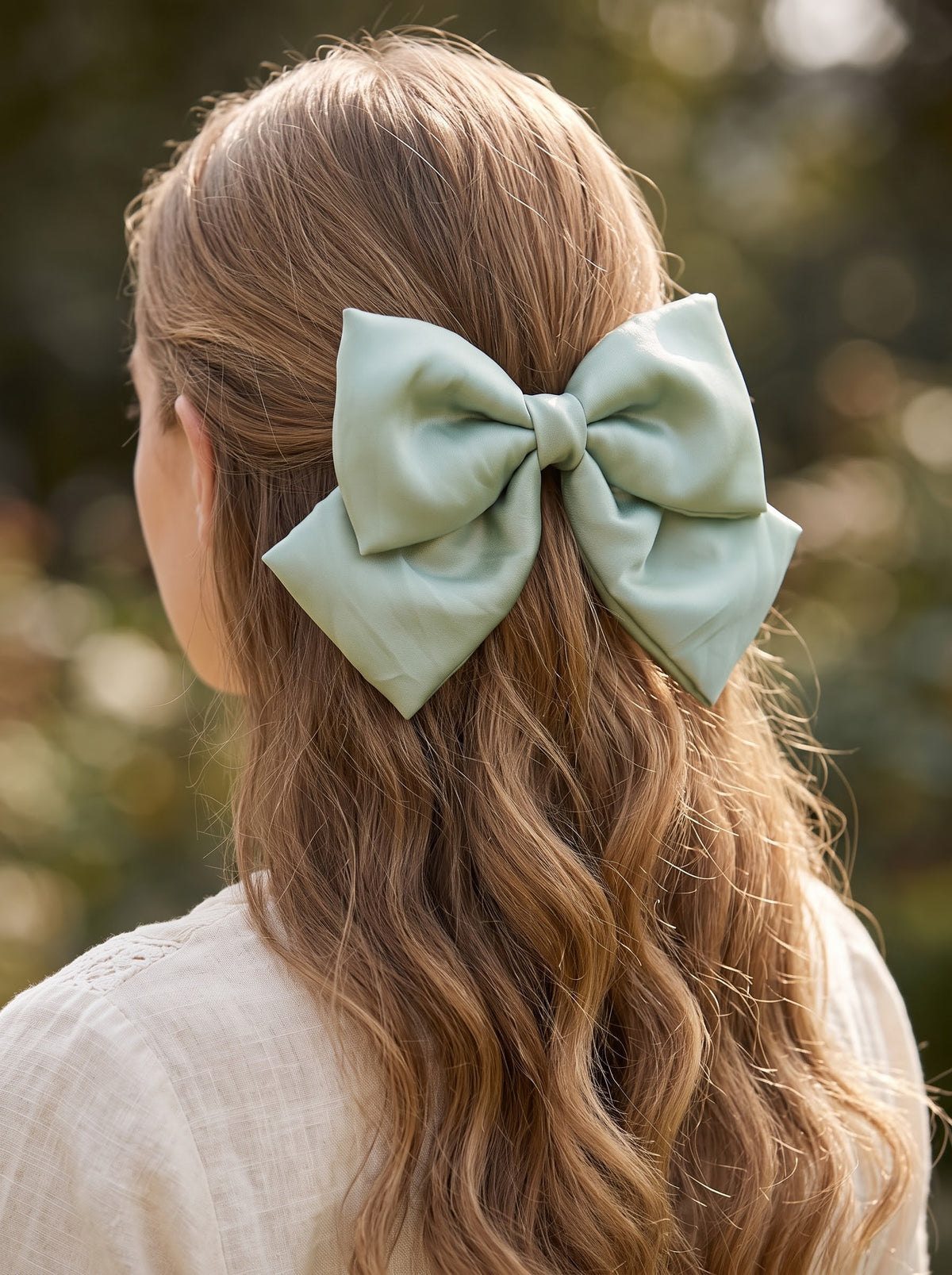 Double Layer Satin Hairbow