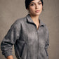 Cropped Zip Bomber Jacket