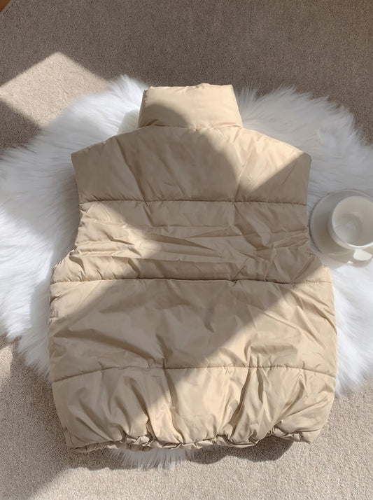 High Neck Puffer Vest