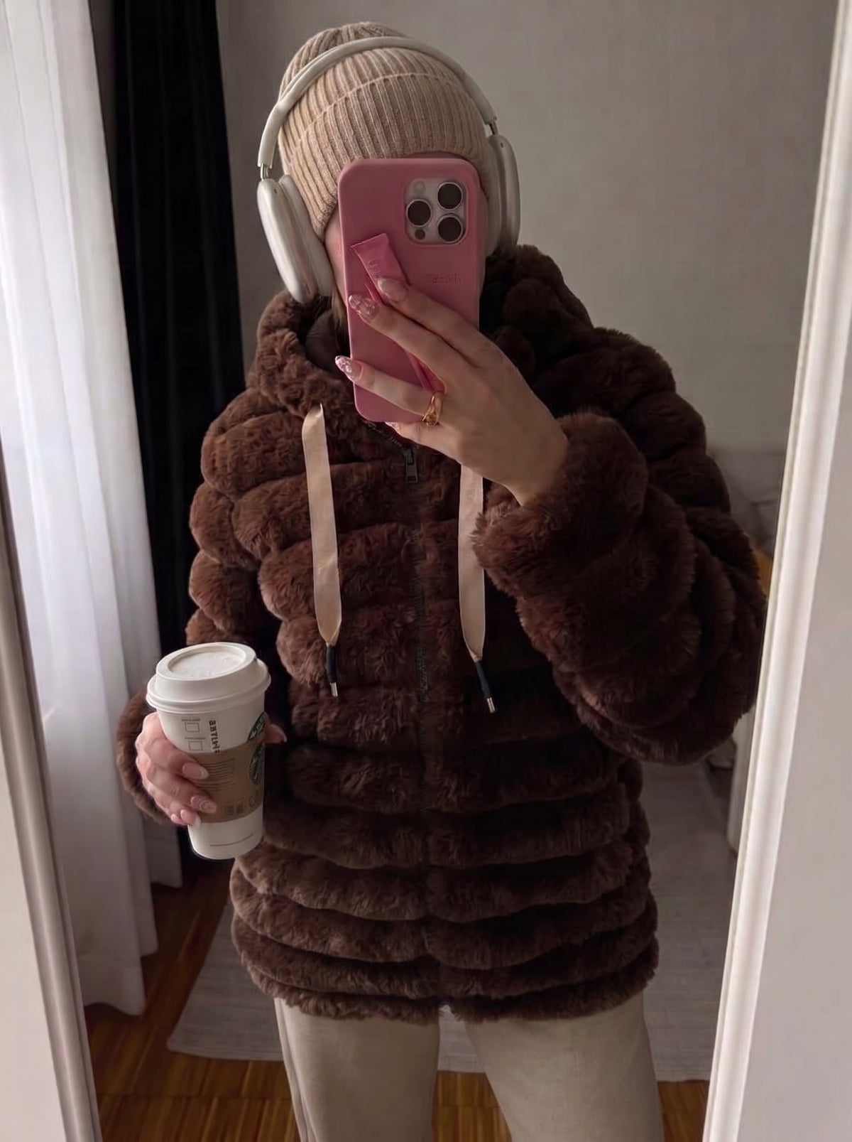 Hooded Fur Jacket
